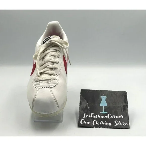 Nike Women's White Red Leather Cortez Forrest Gump Running Shoes Size 9 3117 - Picture 16 of 16